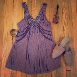 Free People Purple Knit Tunic